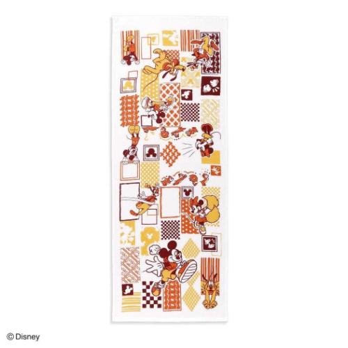 てぬぐい ミッキーマウス 手ぬぐいタオル はれやか オレンジ ディズニー タオル美術館 プレゼント かわ..