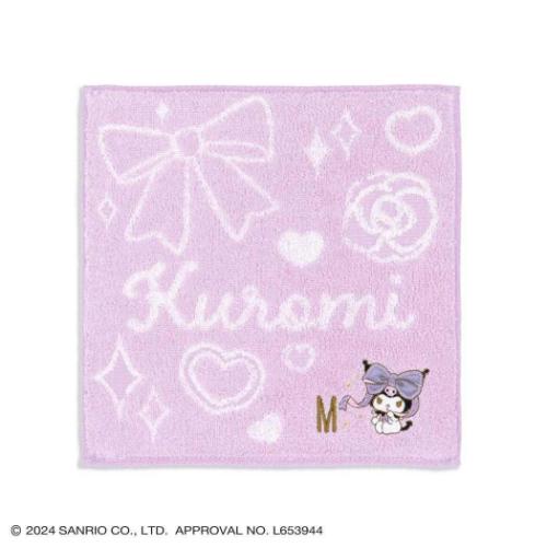 ミニタオル クロミ フルフィーコットン タオルハンカチ ビッグリボン M サンリオ タオル美術館 かわいい プレゼント イニシャル メール便可 マシュマロポップ