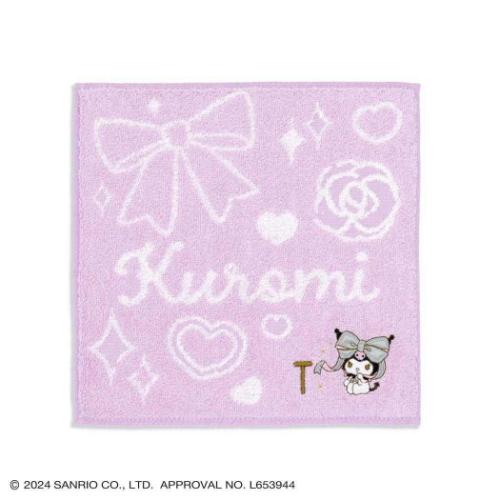 ミニタオル クロミ フルフィーコットン タオルハンカチ ビッグリボン T サンリオ タオル美術館 かわい..