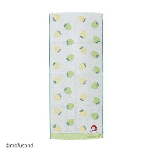 ロングタオル mofusand モフサンド フルフィーコットン フェイスタオル いちご グリーン タオル美術館 プレゼント かわいい メール便可 マシュマロポップ