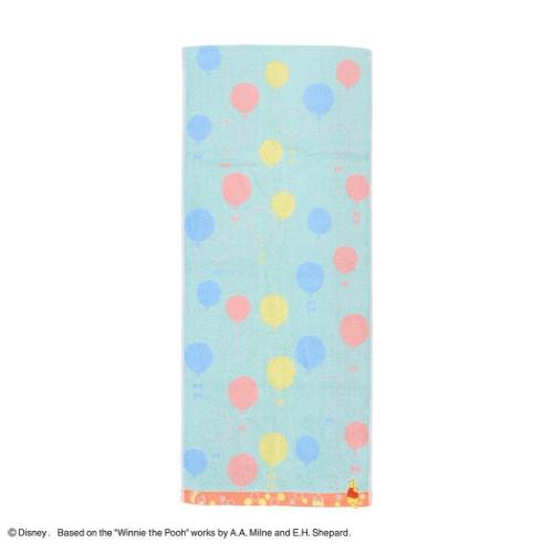ロングタオル くまのプーさん フルフィーコットン フェイスタオル 風船がいっぱい ディズニー タオル美..