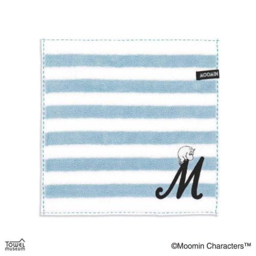 ミニタオル ムーミン フルフィーコットン ハンカチタオル イニシャルステッチ M 北欧 タオル美術館 プ..