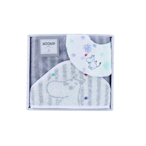 ベビー用品 ムーミン スターギフト スタイx1、おくるみx1 北欧 タオル美術館 プレゼント かわいい マシ..