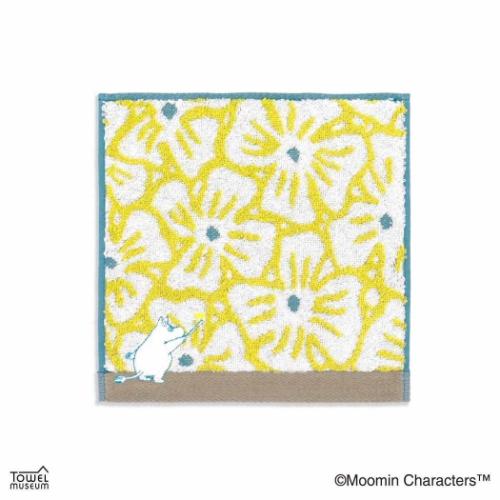 ミニタオル ムーミン タオルハンカチ おめかし イエロー 北欧 タオル美術館 プレゼント かわいい メー..