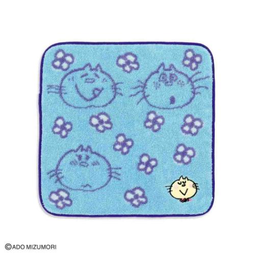 ミニタオル 水森亜土 フルフィーコットン タオルハンカチ ミータン ブルー タオル美術館 プレゼント メ..