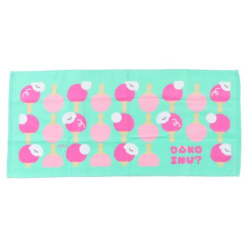 フェイスタオル ドコイヌ プリントロングタオル 卓球 オクタニ おもしろタオル 面白雑貨 メール便可 マ..