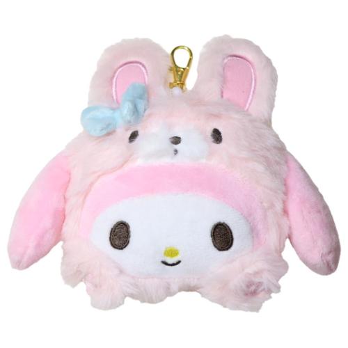 定期入れ＆小銭入れ マイメロディ フェイスパスケース バンザイシリーズ ウサギ サンリオ ICカードケース マシュマロポップ