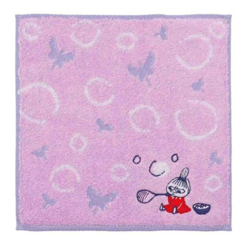 ミニタオル ムーミン フルフィーコットン タオルハンカチ しゃぼん玉 リトルミイ ピンク 北欧 タオル美術館 プレゼント かわいい メール便可 マシュマロポップ