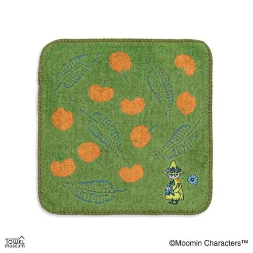 ミニタオル ムーミン フルフィーコットン タオルハンカチ ハーベスト スナフキン グリーン 北欧 タオル..
