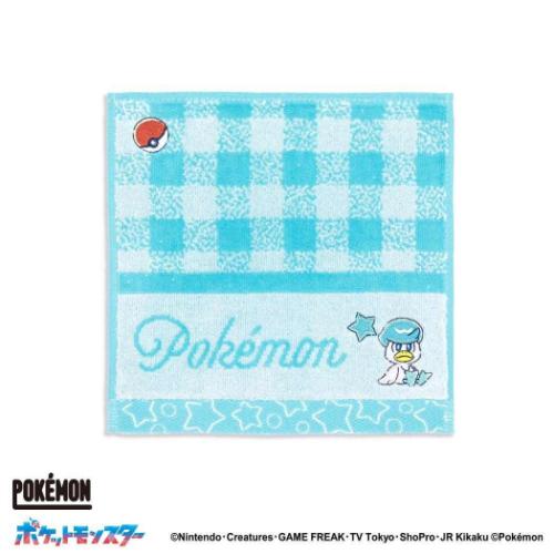 ミニタオル ポケットモンスター フルフィーコットン タオルハンカチ スターチェック クワッス ブルー ポケモン タオル美術館 プレゼント かわいい メール便可 マシュマロポップ
