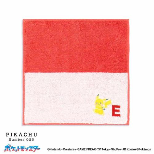 ミニタオル ポケットモンスター フルフィーコットン タオルハンカチ ユアネーム ピカチュウ E ポケモン タオル美術館 プレゼント かわいい イニシャル メール便可 マシュマロポップ