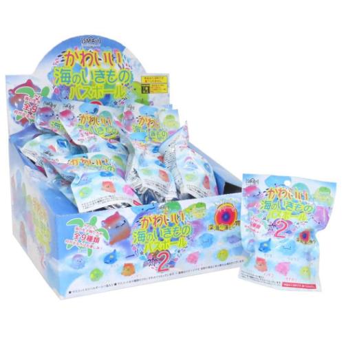 入浴剤 かわいい海のいきものバスボール2 全9種 24個入セット アドバンス 子供とお風呂 まとめ買い お..