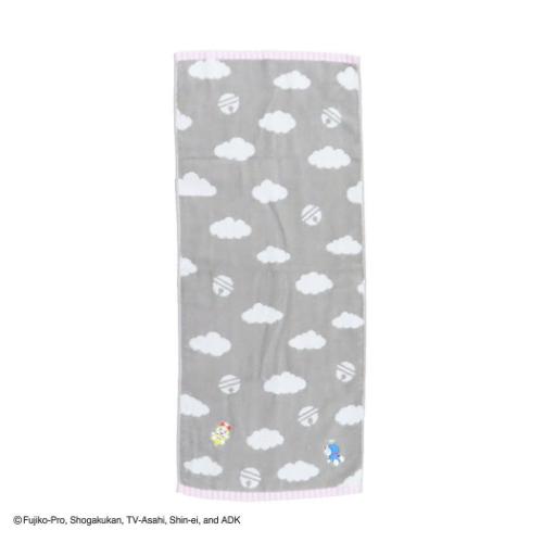 ロングタオル ドラえもん 無撚糸フルフィーコットンフェイスタオル 雲 MiRAi グレー 藤子F不二雄 タオ..