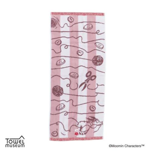 ロングタオル ムーミン フィルフィーコットン フェイスタオル どたばた レッド リトルミイ 北欧 タオル..