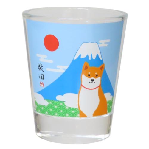 ミニグラス 柴田さんの住む東京わさび町 クリアショットグラス にほんのしばたさん いぬ フレンズヒル ..