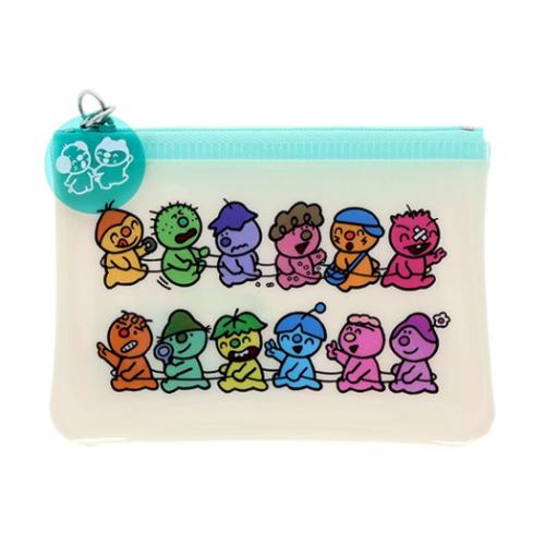 フラットミニポーチ こんなこいるかな ミニポーチ なわ電車 NHK サンスター文具 小物入れ メール便可 ..