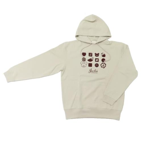 フーディー くまのがっこう パーカー Lサイズ チョコレート サンドベージュ ワタナベ おしゃれ ファッション 絵本 マシュマロポップ