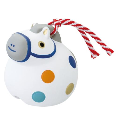 インテリア雑貨 干支土鈴 午 白 デコレ ギフト雑貨 お正月 かわいい マシュマロポップ