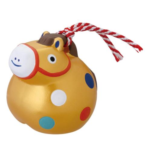 インテリア雑貨 干支土鈴 午 金 デコレ ギフト雑貨 お正月 かわいい マシュマロポップ