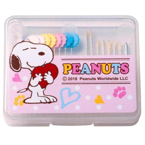 手芸用品 スヌーピー ニードルセット プラケース ピーナッツ ミササ 縫い針 針 手縫い針 メール便可 マ..