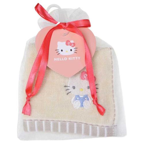 ミニタオル ハローキティ 巾着入りタオルハンカチ サンリオ カミオジャパン プレゼント メール便可 マシュマロポップ