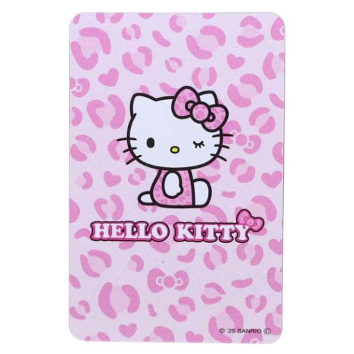 手鏡 ハローキティ カードミラー ヒョウ柄 サンリオ カミオジャパン カードサイズ メール便可 マシュマ..