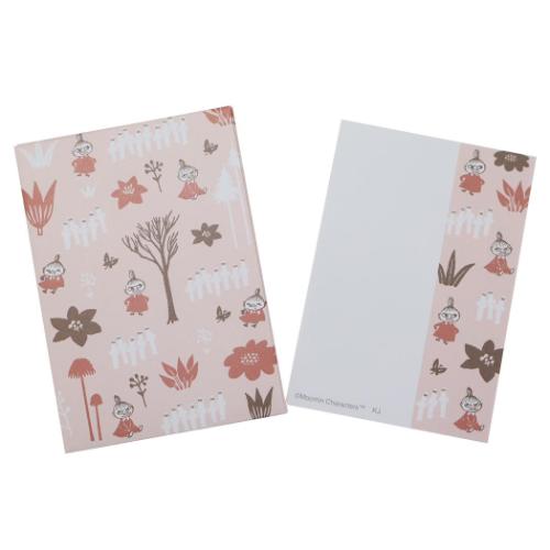 手紙セット ムーミン ミニレター フォレストパターン 北欧 カミオジャパン カードサイズ 便箋＆封筒 メ..