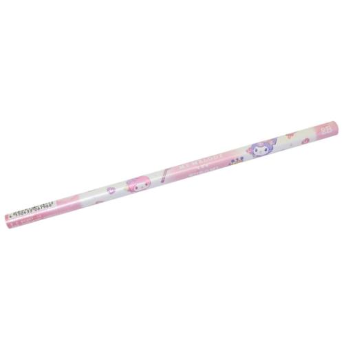 鉛筆 マイメロディ＆クロミ 2B 丸軸 キラキラドレス ヨコ サンリオ カミオジャパン えんぴつ 新学期準備文具 筆記用具 小学生 かわいい メール便可 マシュマロポップ