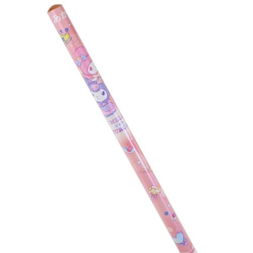 赤鉛筆 マイメロディ＆クロミ 丸軸あかえんぴつ キラキラドレス サンリオ カミオジャパン 新学期準備文具 筆記用具 小学生 かわいい メール便可 マシュマロポップ