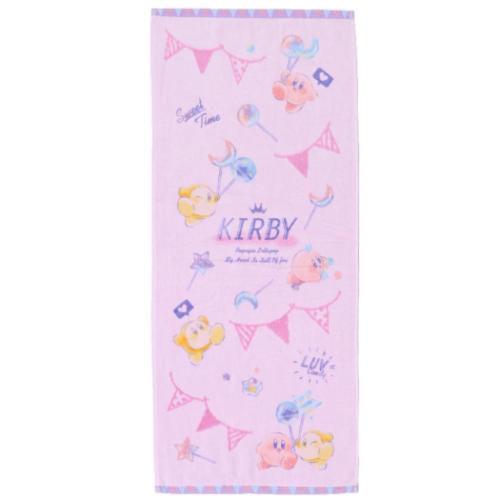 フェイスタオル 星のカービィ ジャカードロングタオル オーガニックコットン カービィシャイニーポップ..