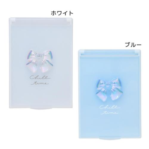 手鏡 リボンコスメ Sサイズミラー オーロラ クーリア コスメ雑貨 かわいい メール便可 マシュマロポップ