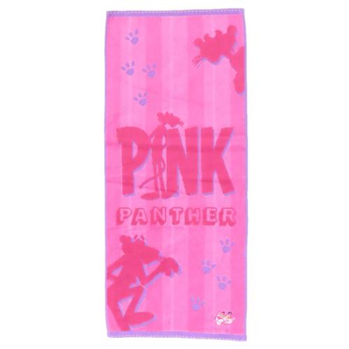 フェイスタオル ピンクパンサー ジャガードロングタオル キュートピンクストライプ 丸眞 新生活 メール..