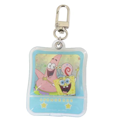 キーリング スポンジボブ ゲーム機風キーホルダー ブルー ティーズファクトリー プレゼント メール便 ...