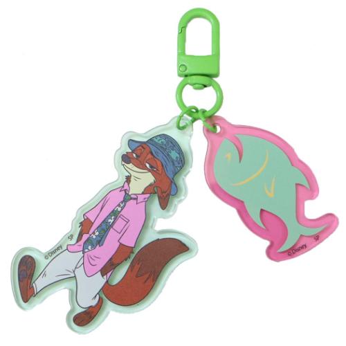 キーリング ズートピア2 カラーアクリルキーホルダー ニック 魚 ディズニー スモールプラネット 2連 ア..