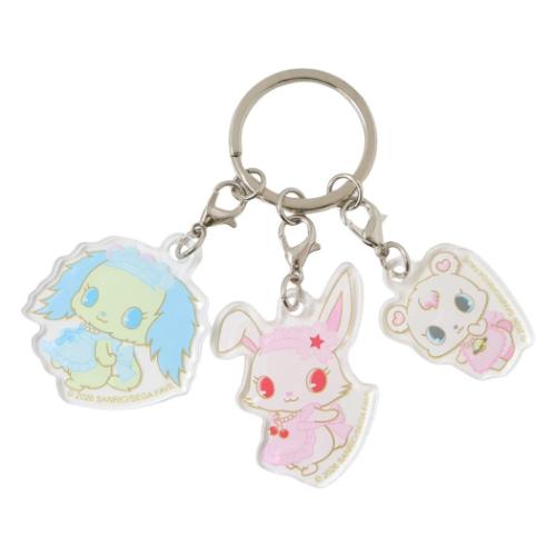 キーホルダー Jewelpet 3-pack アクリルキーホルダー Ruby Sapphire Labra B Sanrio Bandai Acrylic Keychain Charm (Mail Order Available) Marshmallow Pop
