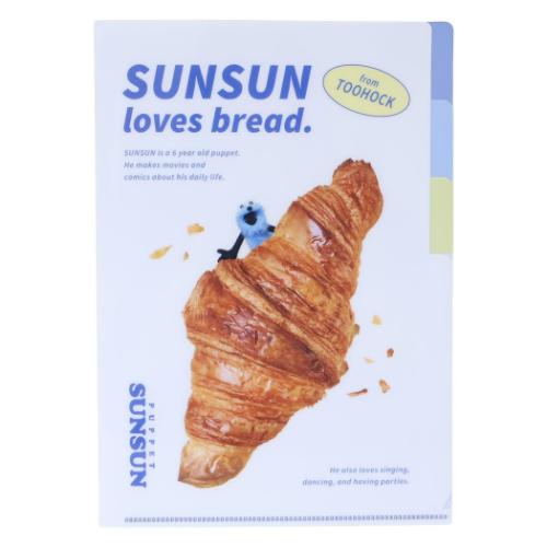 포켓 파일 퍼펫 순순 포켓 첨부 A5 클리어 파일 3P BREAKFAST 브렉퍼스트 PUPPET SUNSUN 프론티어 신학기 준비 문구 미니 파일 일본제 메일편 가능 마시멜로팝
