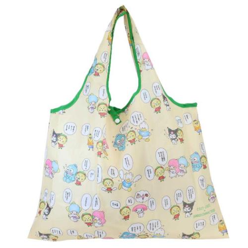 エコバッグ コジコジxサンリオショッピングバッグ パターン サンリオ スモールプラネット 折りたたみ お買い物かばん メール便可 マシュマロポップ