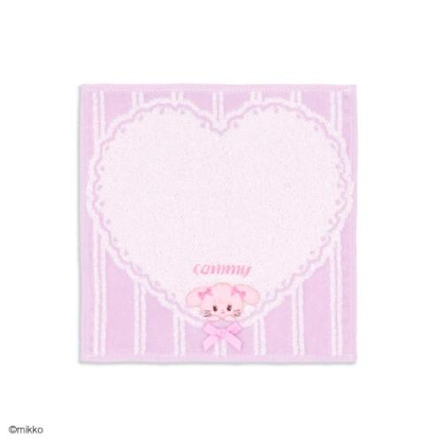 Rakuten - ミニタオル Lil ala mode タオルハンカチ ハートのレース パープル タオル美術館 汗拭きタオル メール便可 マシュマロポップ