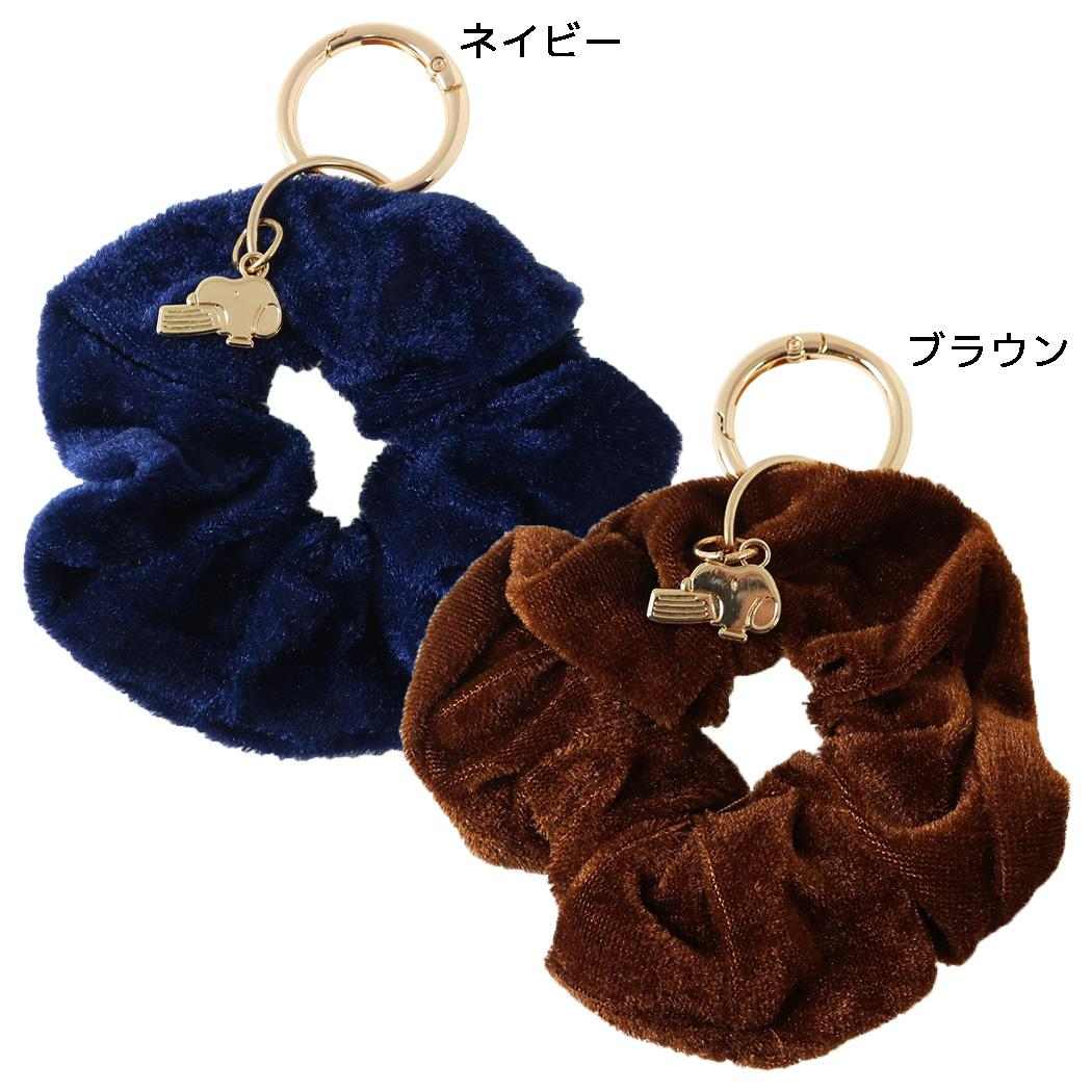 【最大1000円OFFクーポン！】スヌーピー キーリング ベロア シュシュ チャーム ネ...