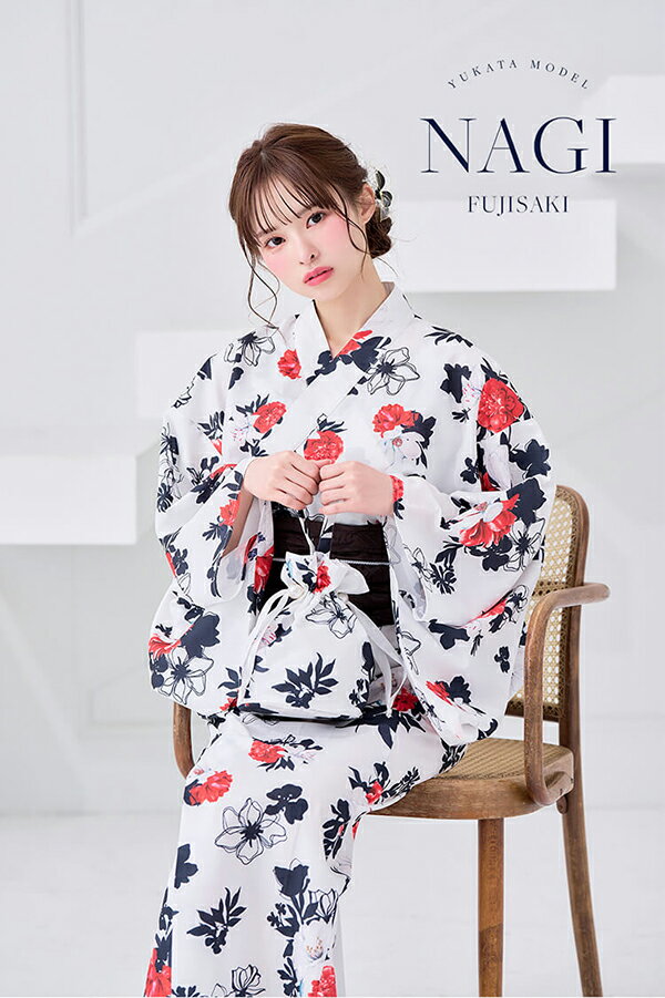 [正規品](即納)藤咲凪 ten 浴衣 2way ワンピース 花柄 フラワー モダン ホワイト ...
