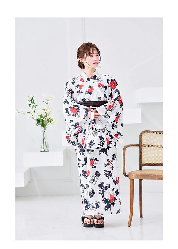 [正規品](即納)藤咲凪 ten 浴衣 2way ワンピース 花柄 フラワー モダン ホワイト ...