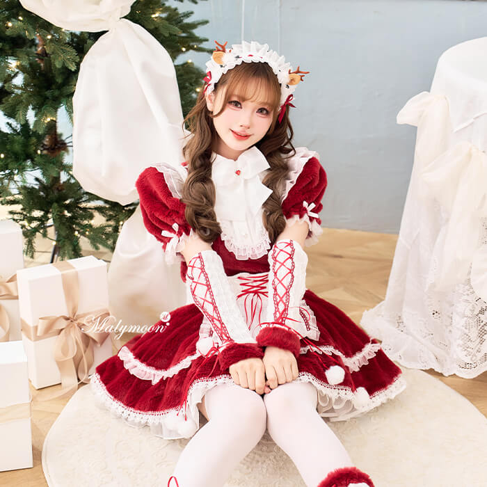 コスプレ クリスマス サンタ アニマル トナカイ レッド 可愛い かわいい メイド 可愛いコスプレ マリームーン Malymooon