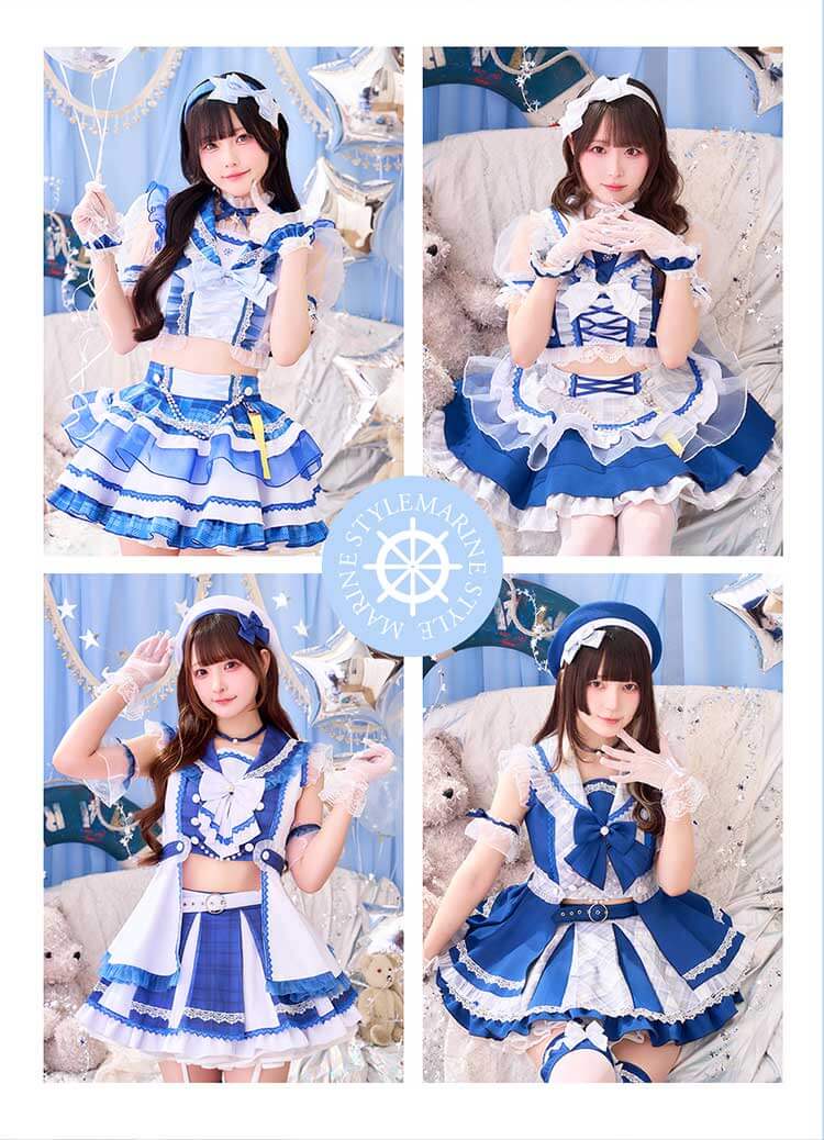 [正規品]【予約】コスプレ マリン ブルー ホワイト パープル きゅるりんってしてみて お揃い 可愛い 女性 レディース 一式 マリームーン malymoon【CS26003】【CS26004】 3