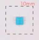 ターコイズ ライトブルー《スクエア・正方形3ミリ30個入》デコ電・ネイル用ストーン