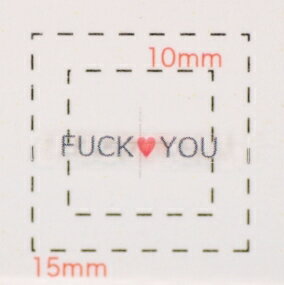 FUCK❤YOU【ネイルシール】幅2ミリ/1シート30枚入(小) FUCK❤YOU【ネイルシール】幅2ミリ/1シート30枚入(小)