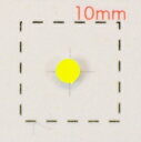 ドット【ネオンカラー ネイルアートシール】蛍光イエロー2ミリ/1シート25枚入