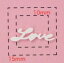 【LOVE(2)ネイルシール】ホワイト/1シート6枚入