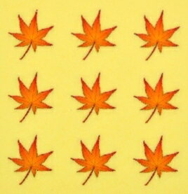 紅葉・秋【ネイルデザインシール】もみじ(2)/1シート9枚入
