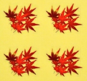 紅葉・秋【ネイルデザインシール】もみじ(4)/1シート4枚入