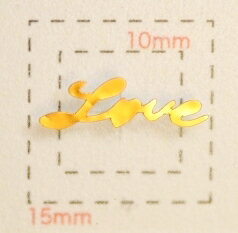 【LOVE(2)ネイルシール】ゴールド/1シート6枚入 【LOVE(2)ネイルシール】ゴールド/1シート6枚入